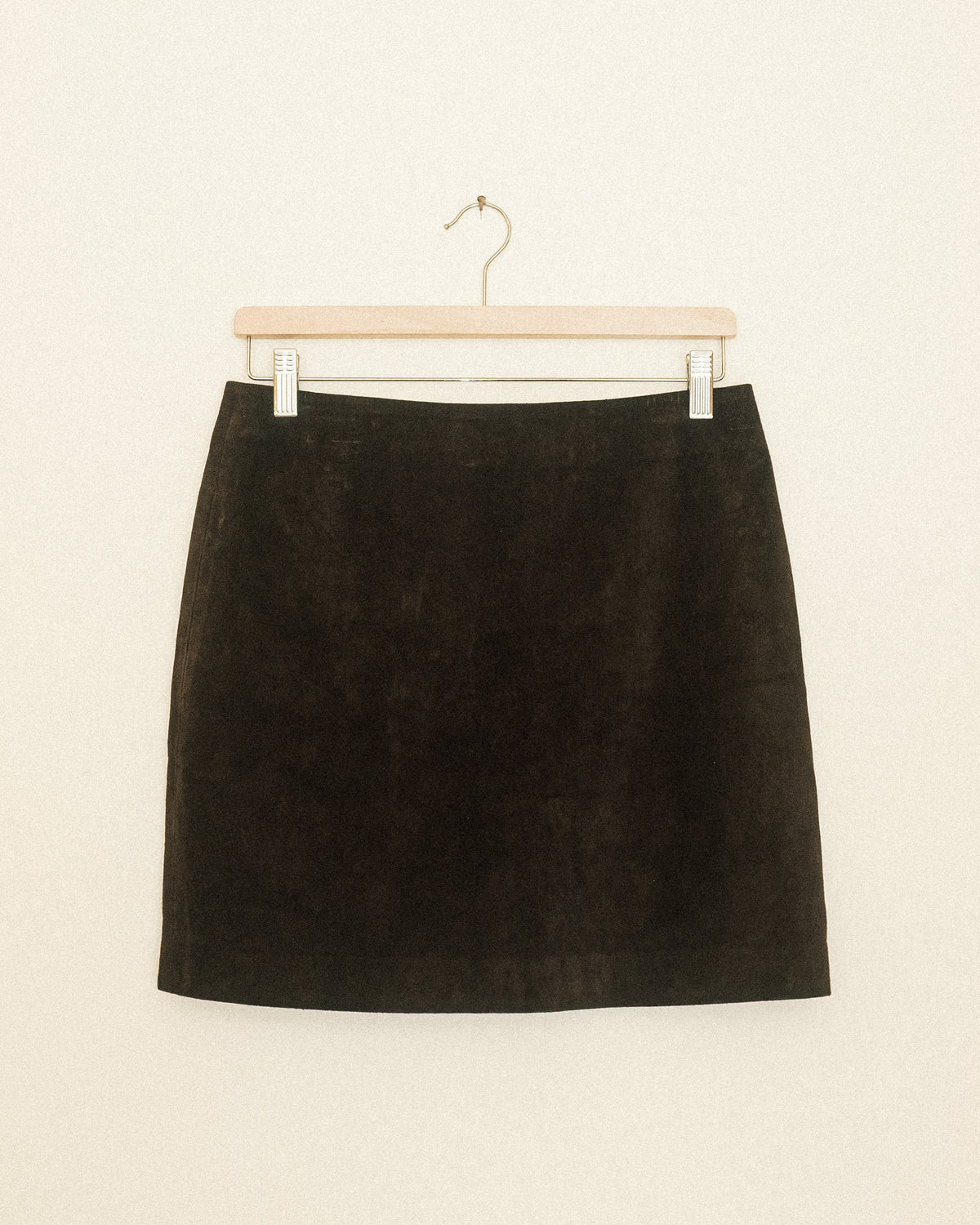 Walnut Suede Mini Skirt