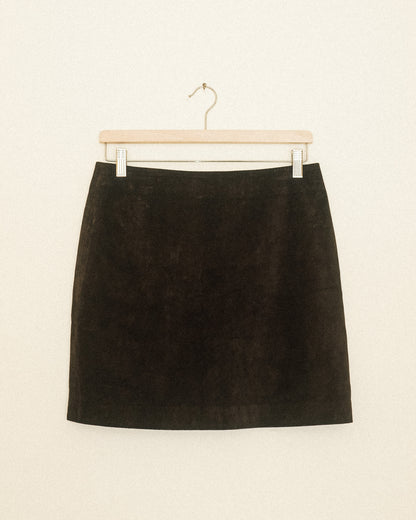Walnut Suede Mini Skirt