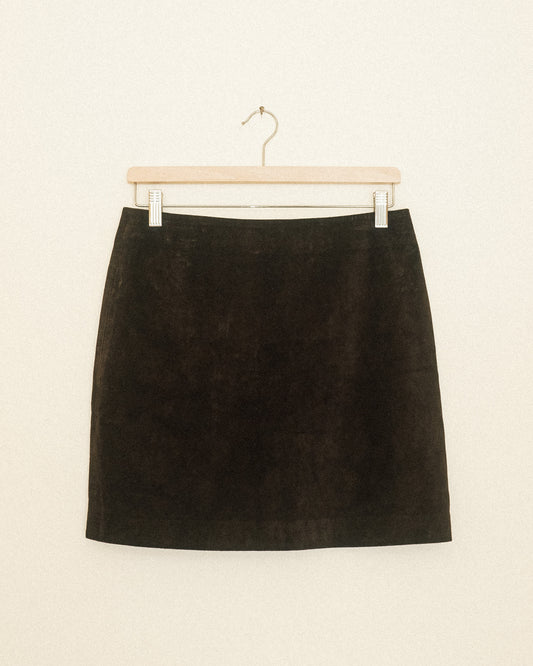Walnut Suede Mini Skirt