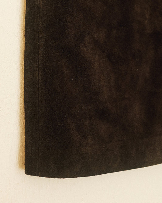Walnut Suede Mini Skirt