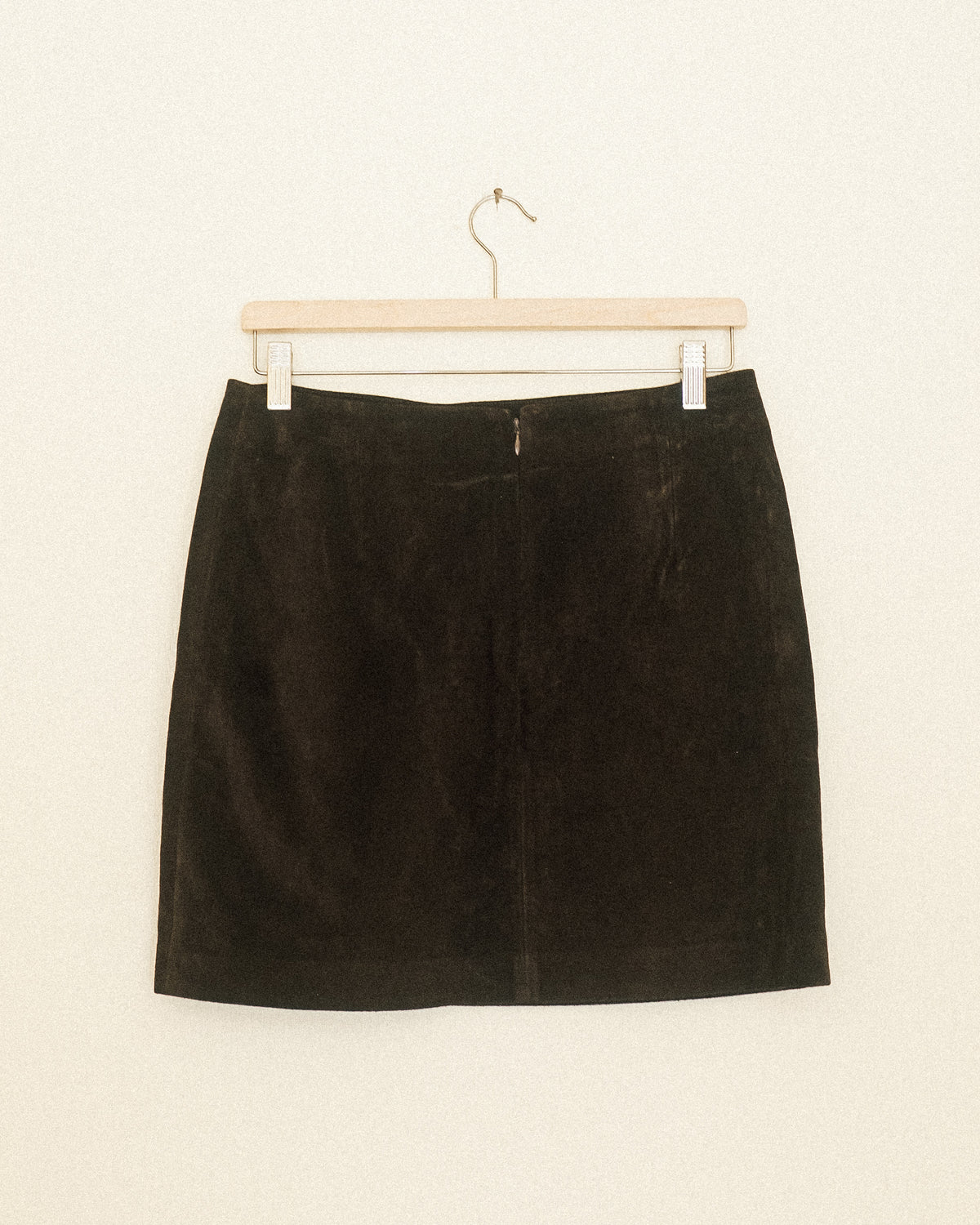 Walnut Suede Mini Skirt