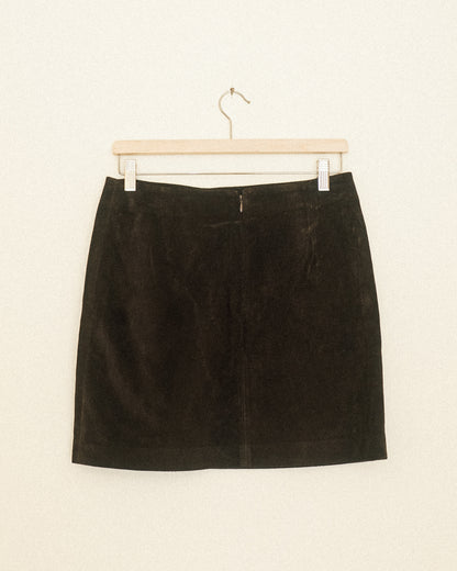Walnut Suede Mini Skirt