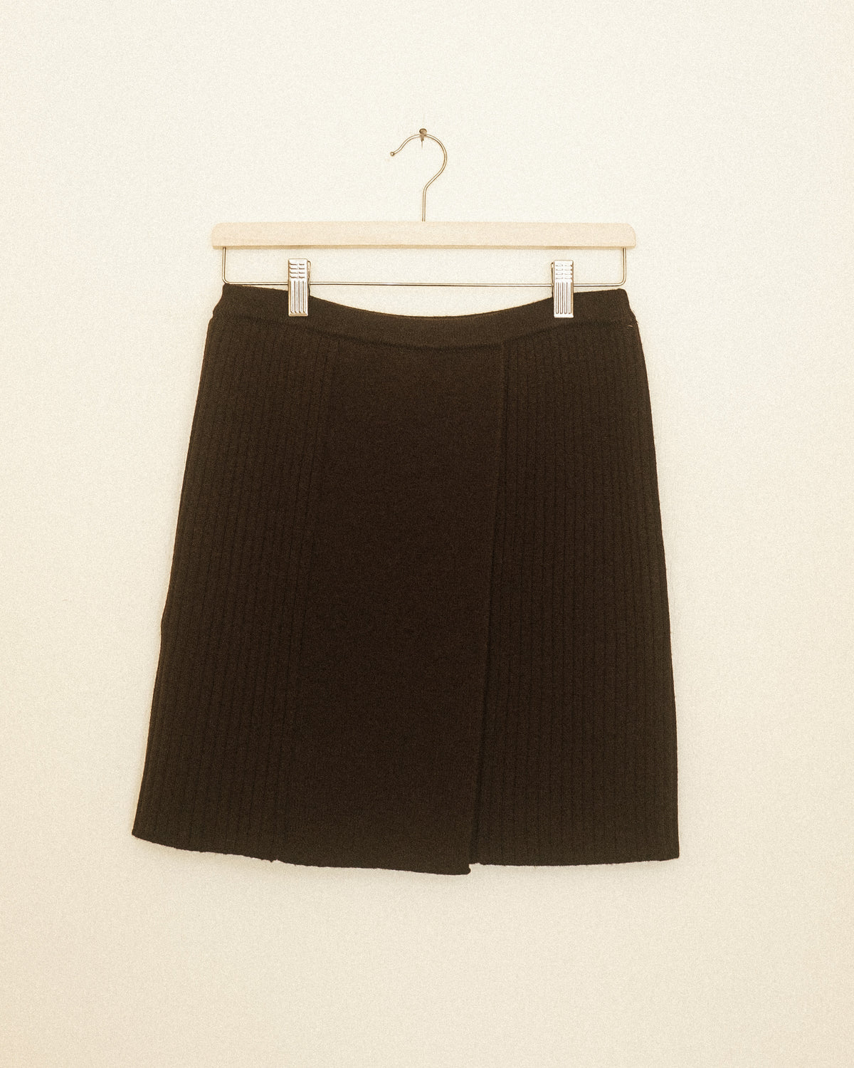 Merino Wool Knit Mini Skirt