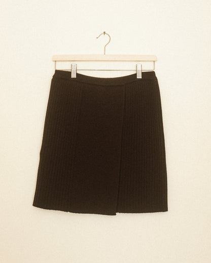 Merino Wool Knit Mini Skirt