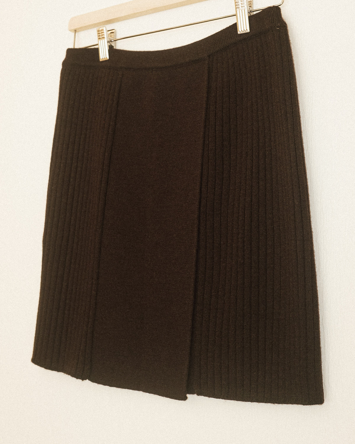 Merino Wool Knit Mini Skirt