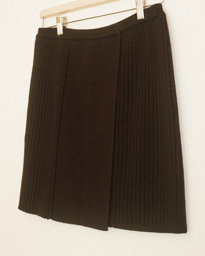 Merino Wool Knit Mini Skirt