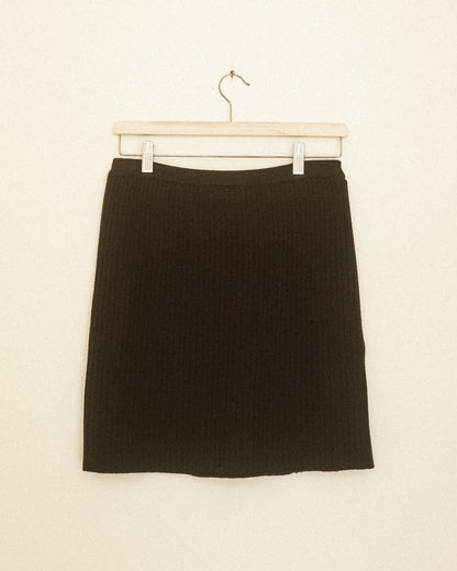 Merino Wool Knit Mini Skirt