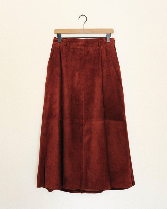 Cinnamon Suede Skirt