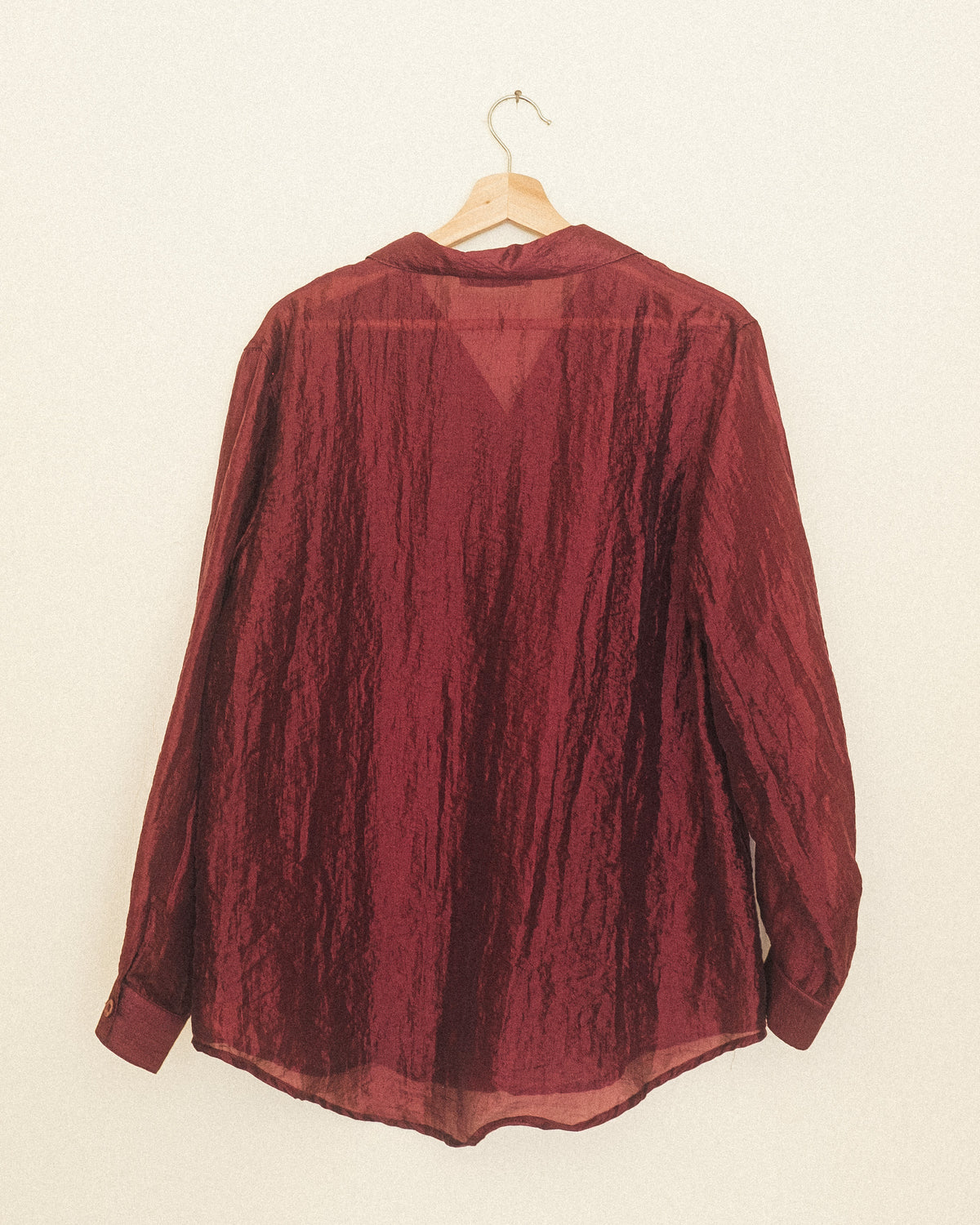 Burgundy Sheer Blouse