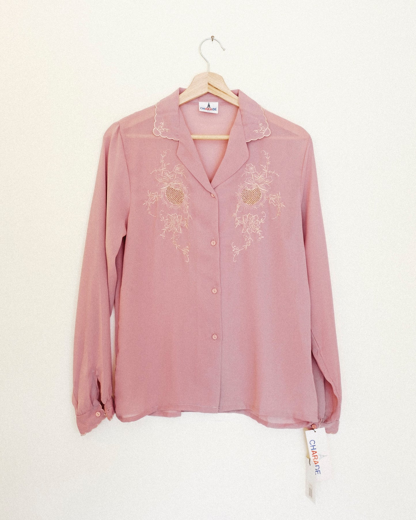 70's Mauve Sheer Blouse