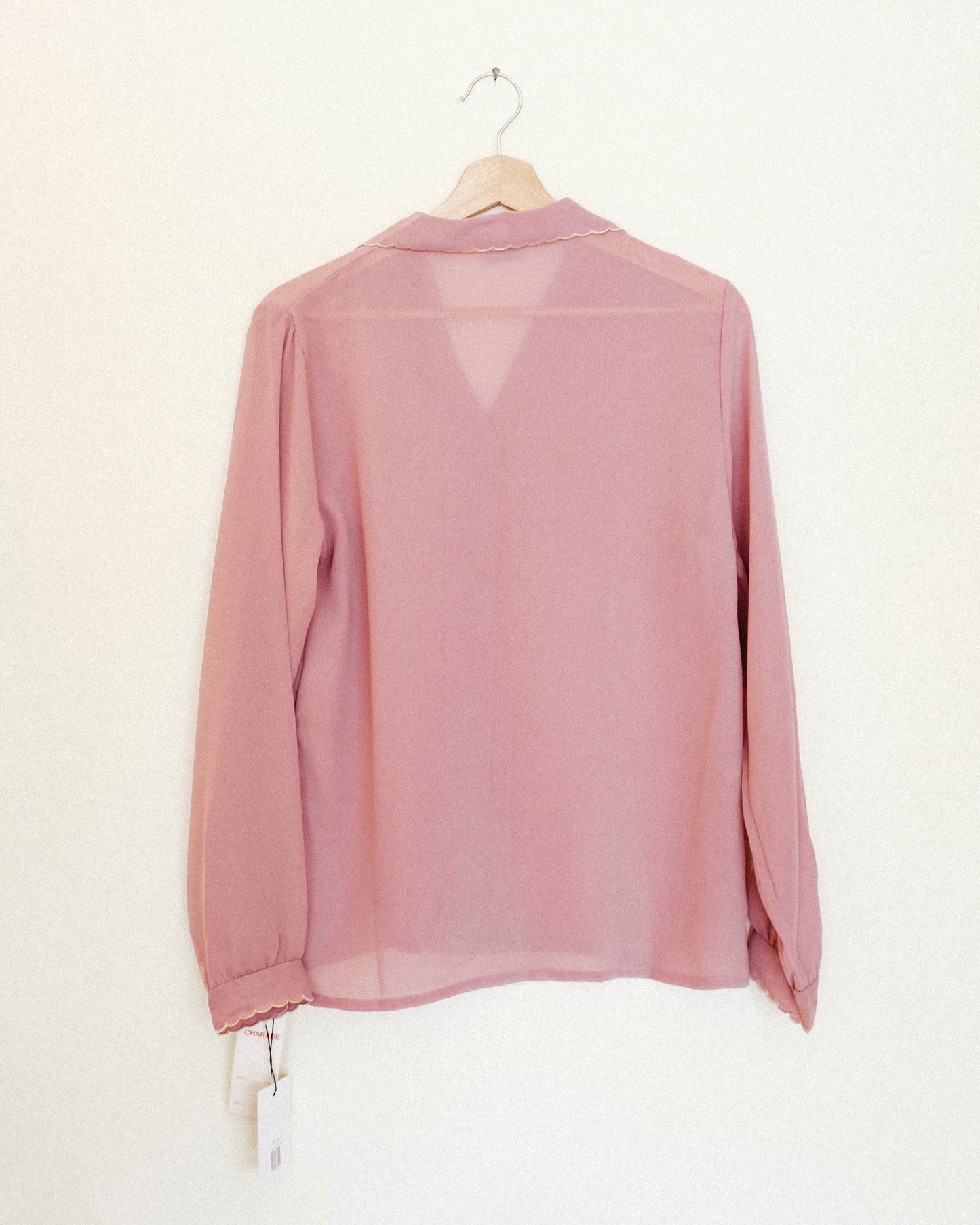 70's Mauve Sheer Blouse