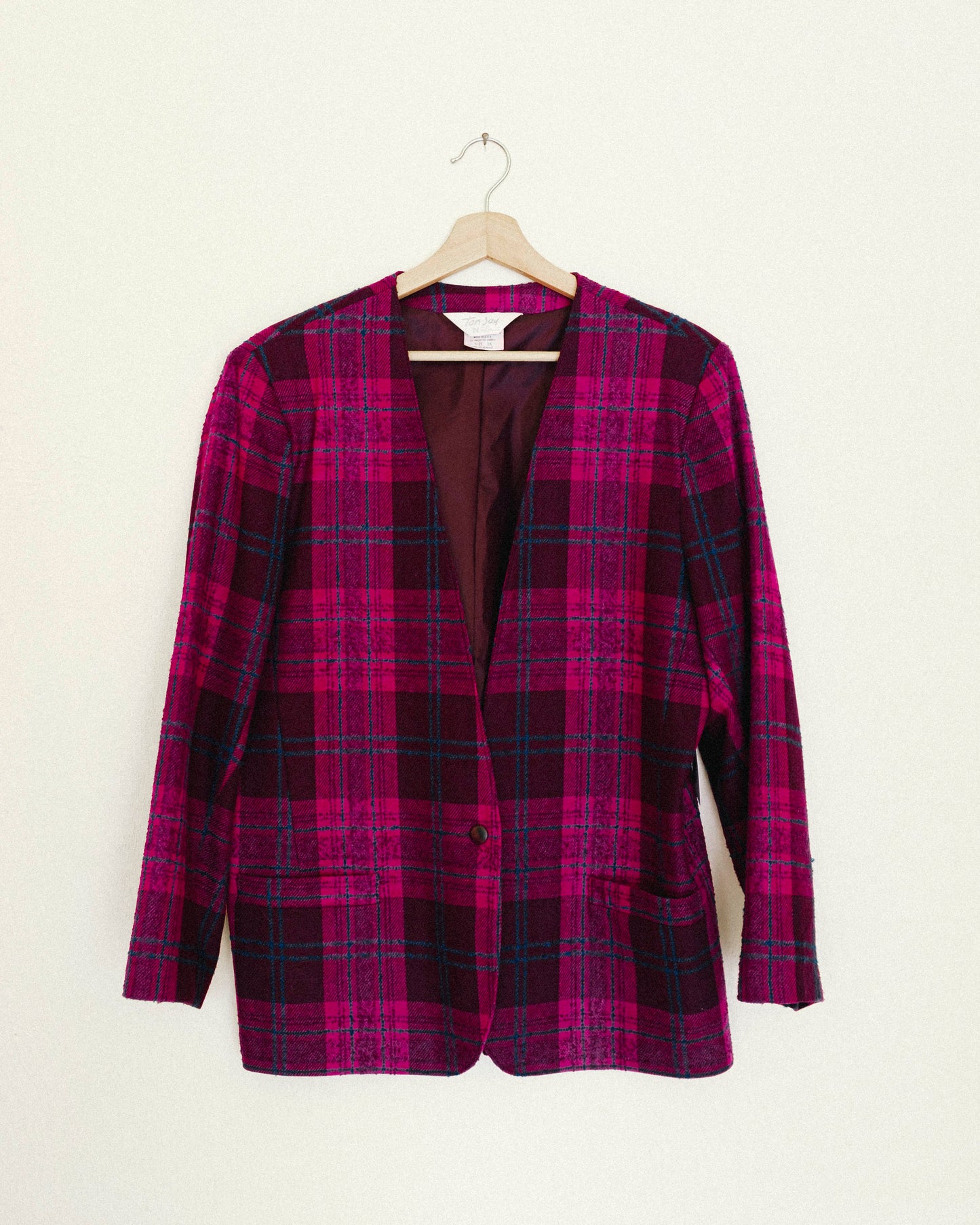 Plum Plaid Blazer