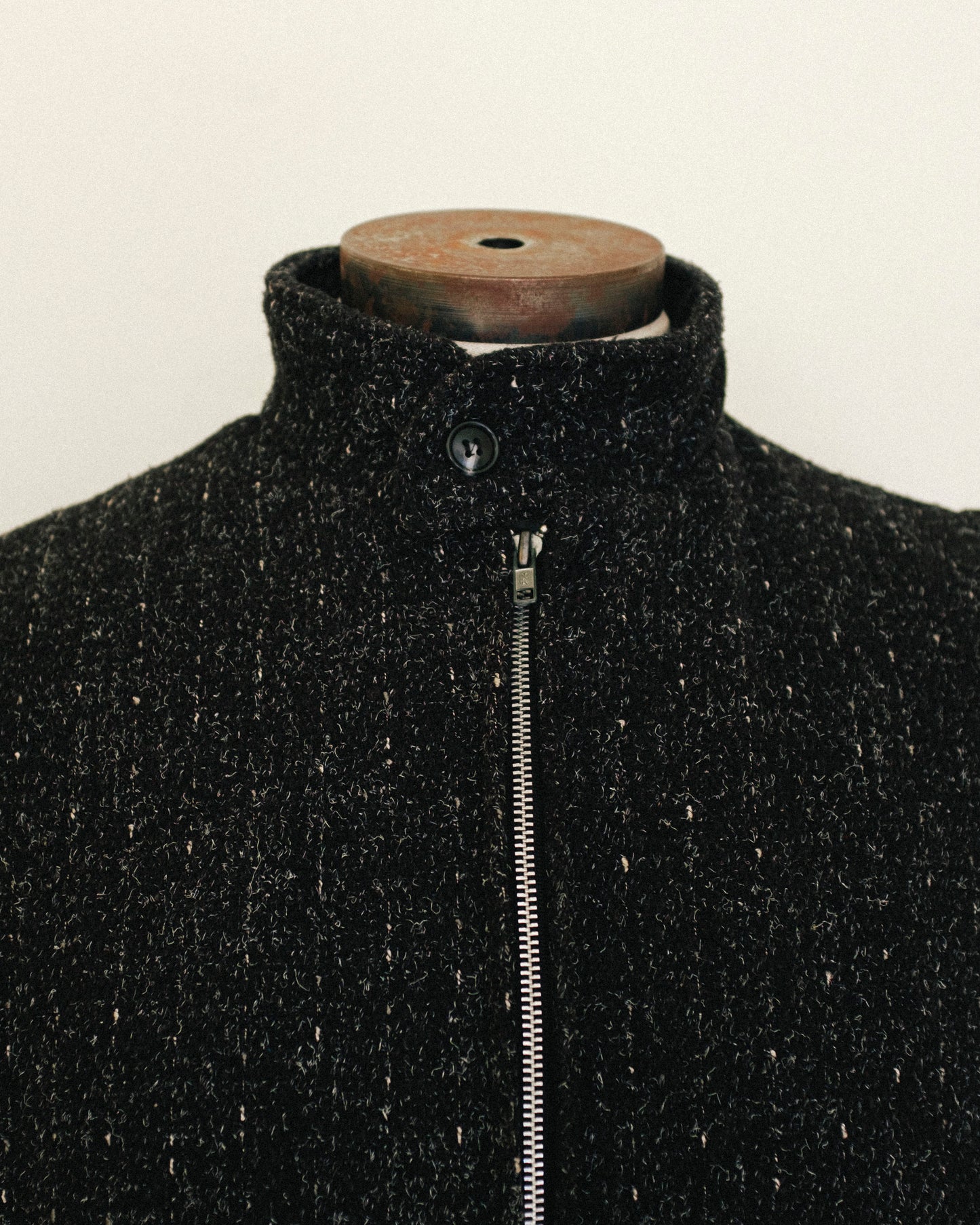 Coal Tweed Bomber Jacket