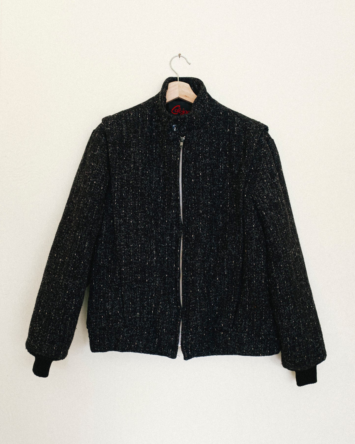 Coal Tweed Bomber Jacket