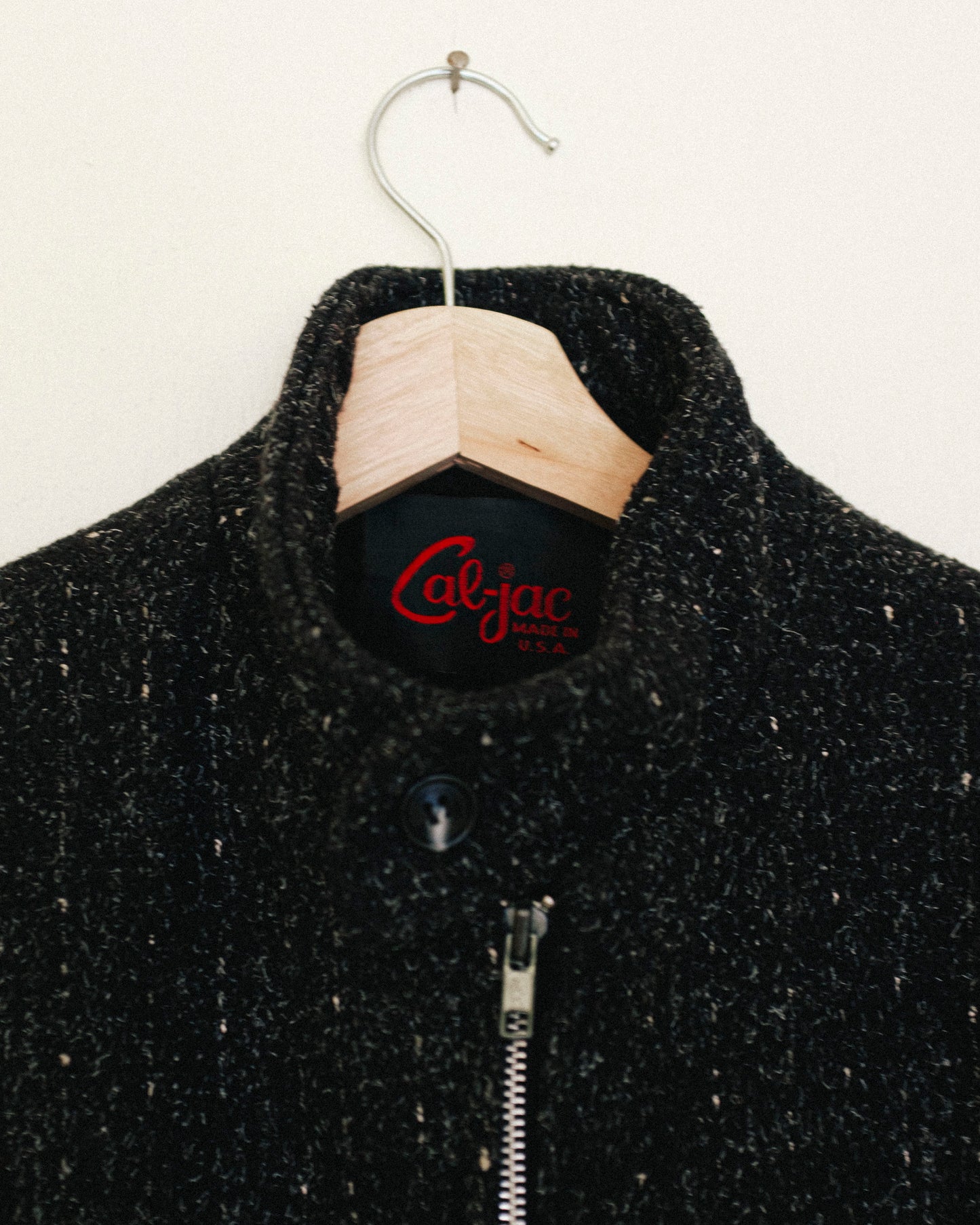 Coal Tweed Bomber Jacket