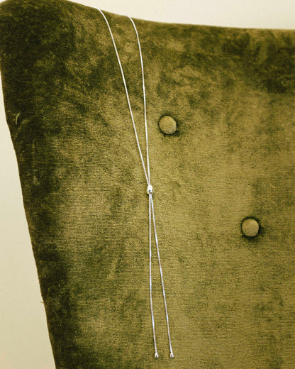 Infinity Bolo Necklace - Silver