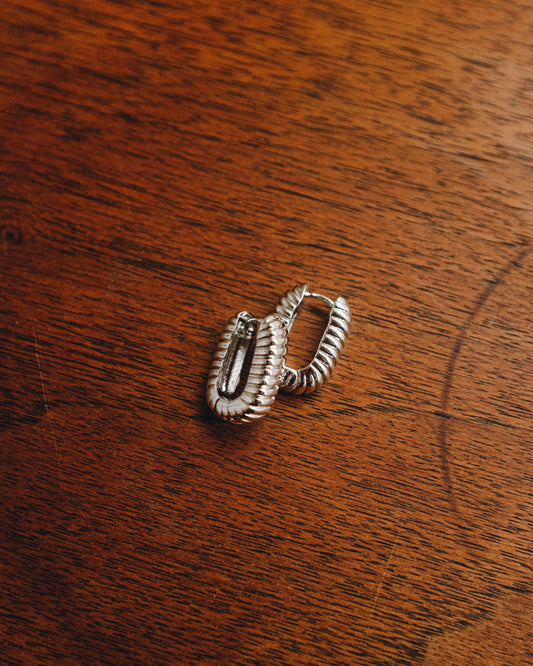 French Rope Hoops: Silver