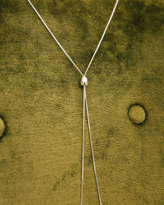 Infinity Bolo Necklace - Silver