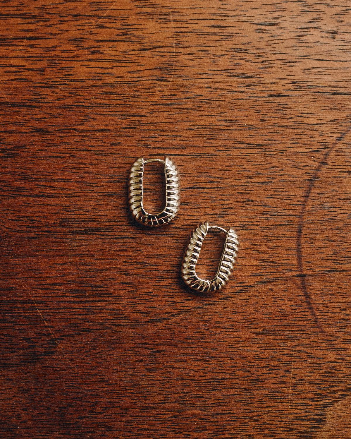 French Rope Hoops: Silver