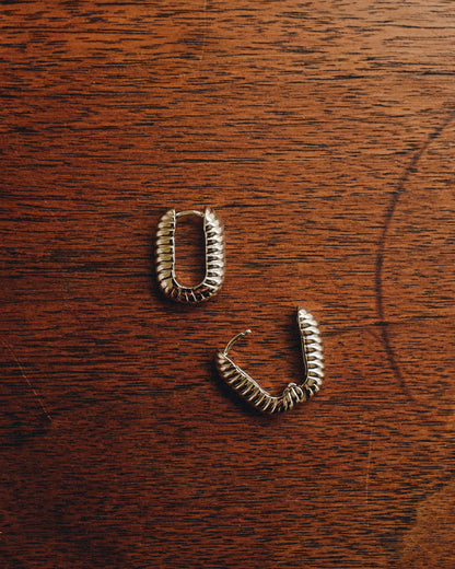 French Rope Hoops: Silver