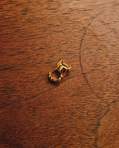 Sylvie Huggie Earrings: Gold