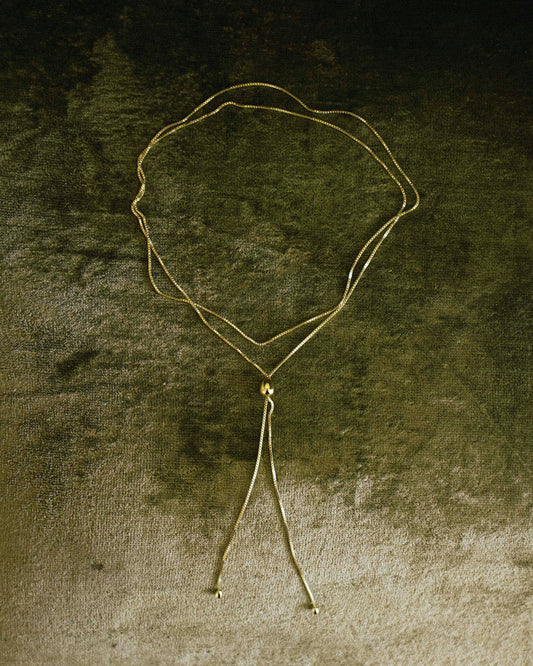 Infinity Bolo Necklace - Gold