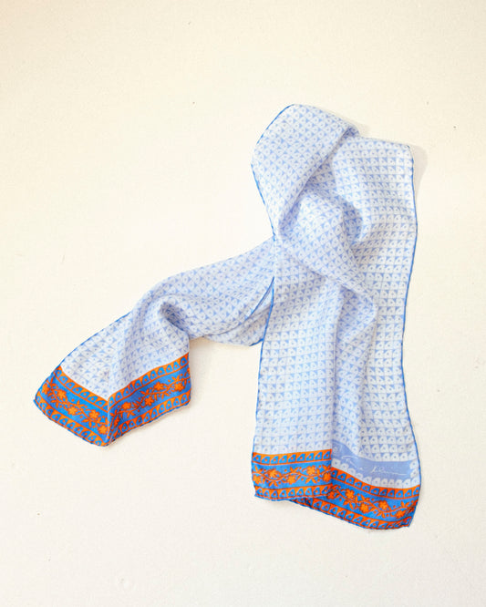 AK Blue Silk Scarf