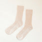 Ribbed Cotton High Socks - Oat