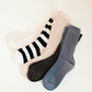 Ribbed Cotton High Socks - Storm