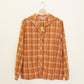 Pumpkin Plaid Button Up