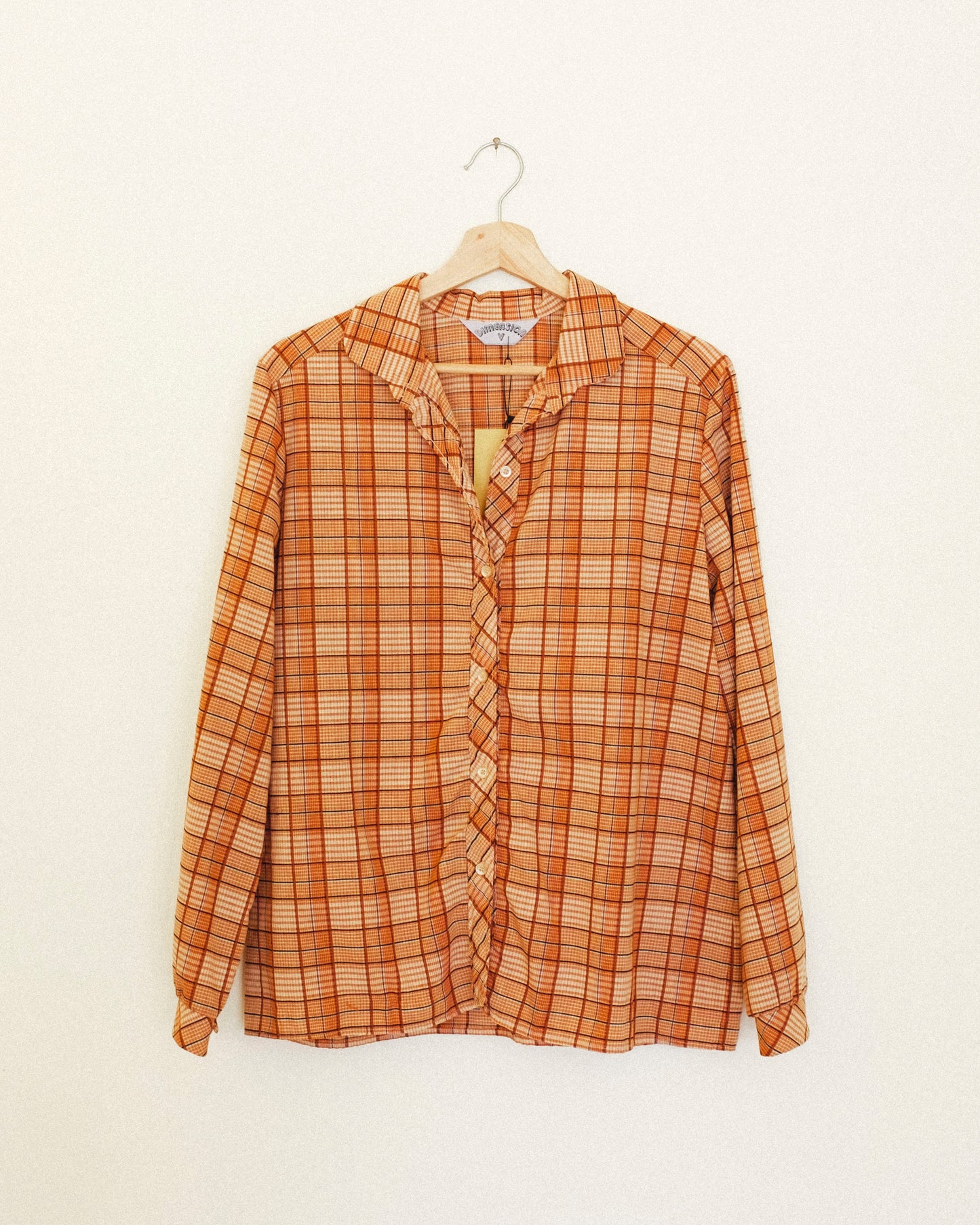 Pumpkin Plaid Button Up