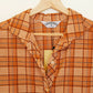 Pumpkin Plaid Button Up