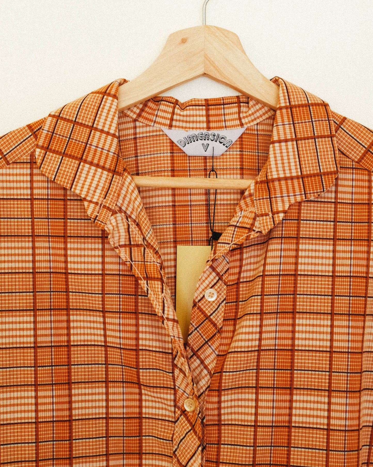 Pumpkin Plaid Button Up