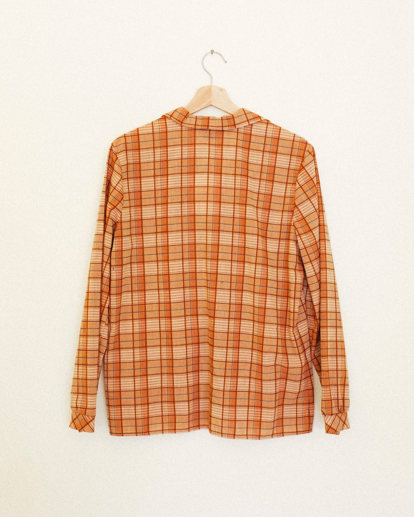 Pumpkin Plaid Button Up