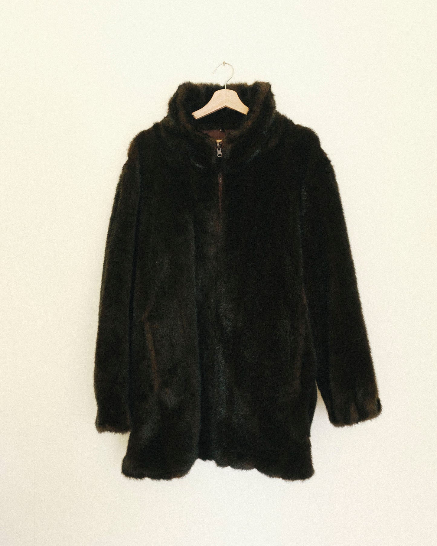 Faux Fur Zip Coat