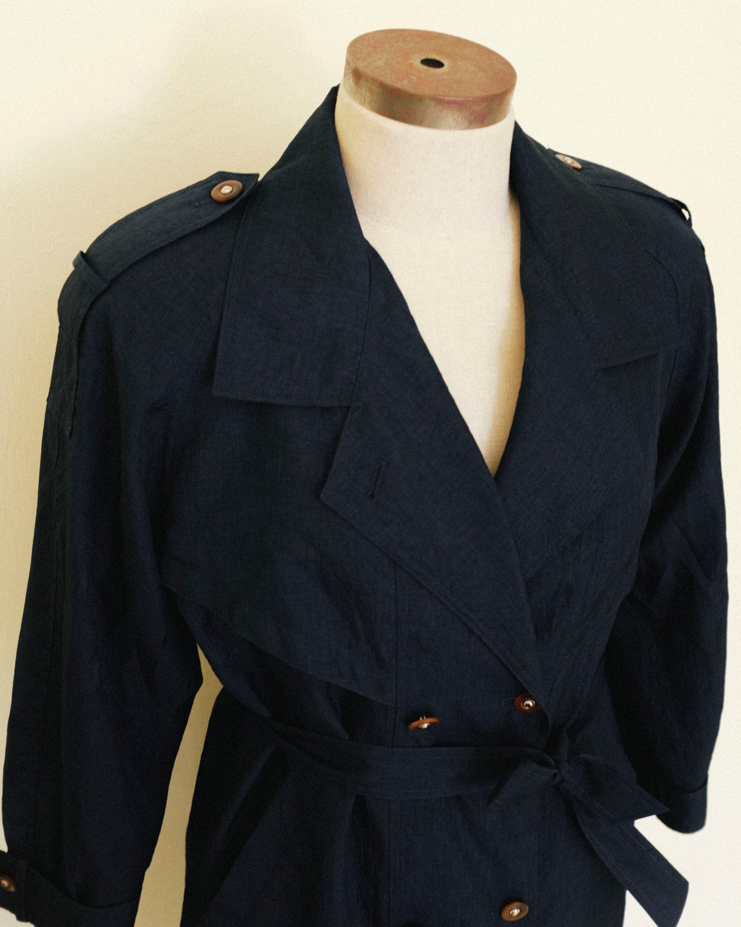 Navy Rain Trench Coat