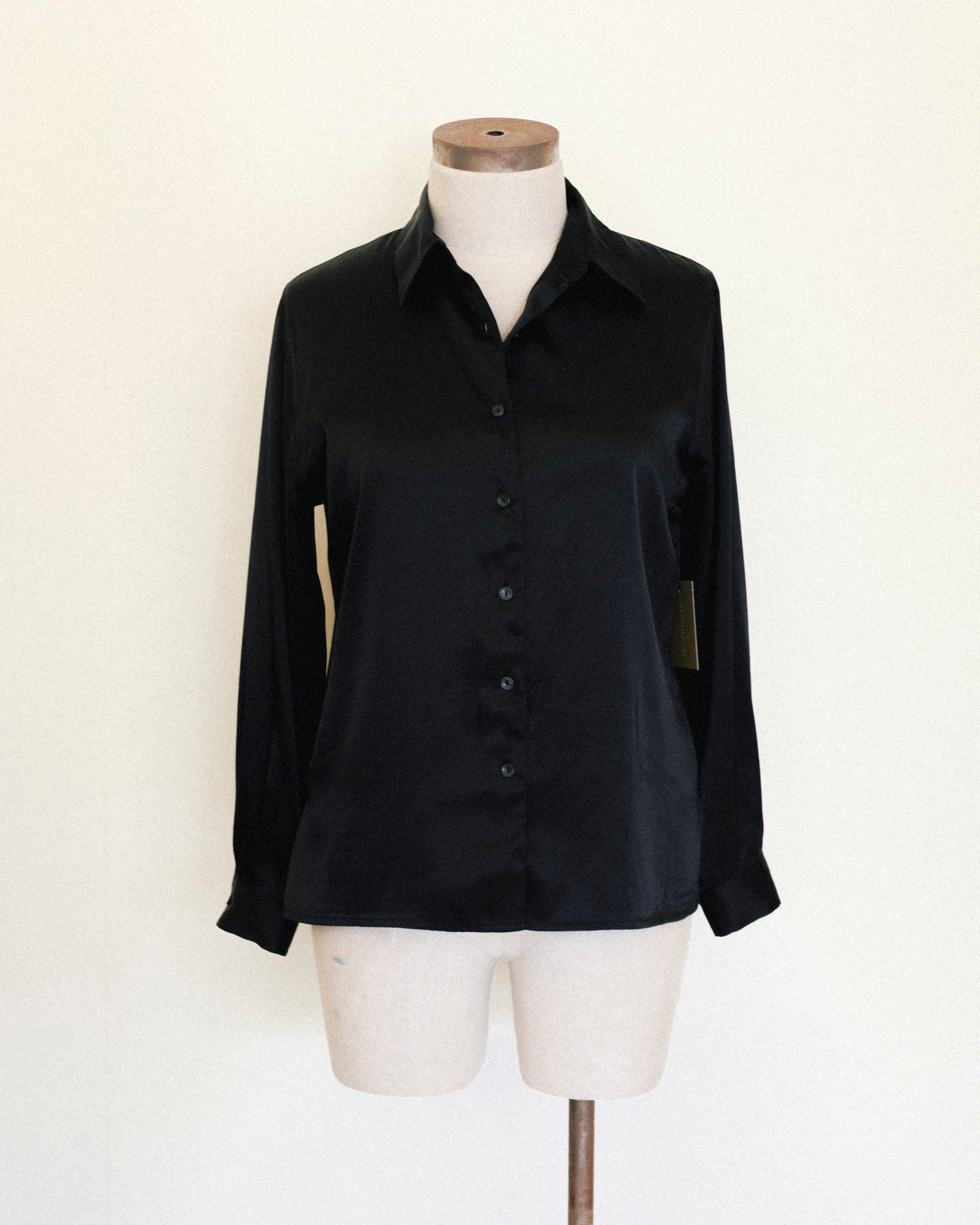 Black Satin Blouse