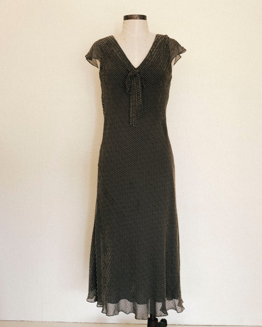 Fleck Silk Dress