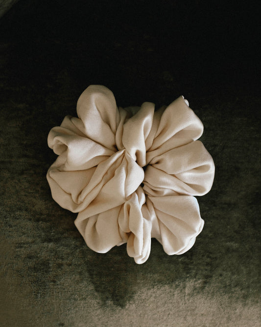 Pearly Silk Scrunchie