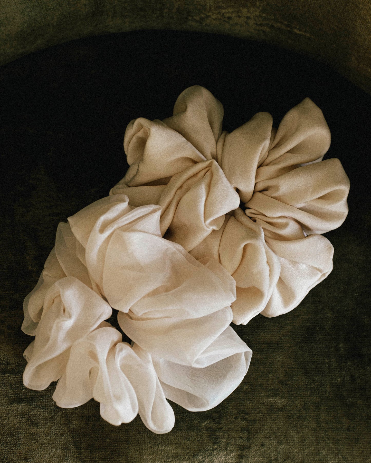 Pearly Silk Scrunchie