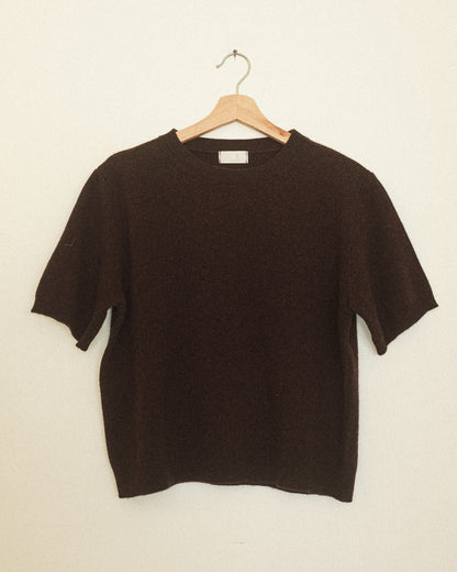 Wool Sweater Tee: Walnut