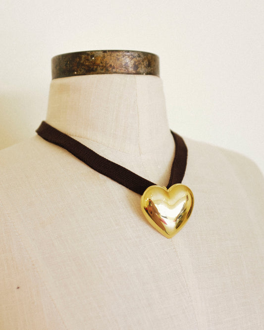 Gold Heart Pendant Necklace