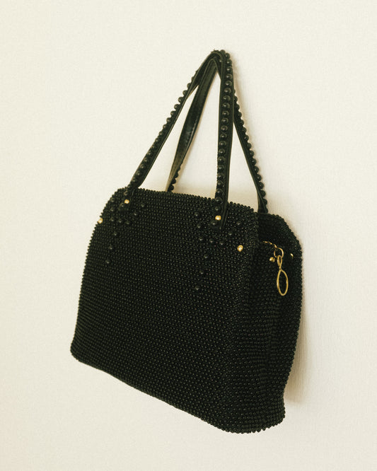 Midnight Beaded Satchel