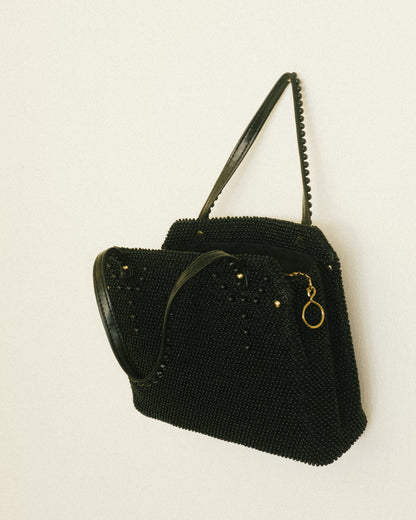 Midnight Beaded Satchel