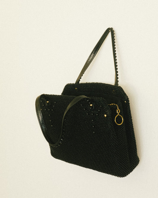 Midnight Beaded Satchel