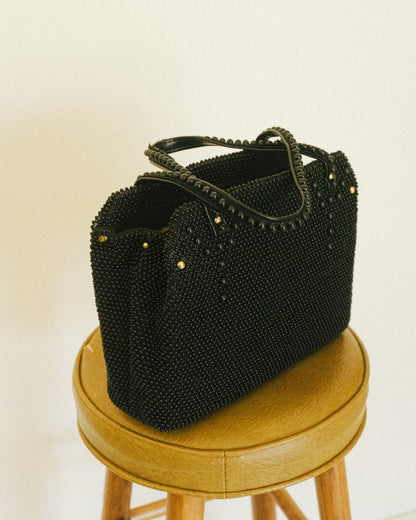 Midnight Beaded Satchel
