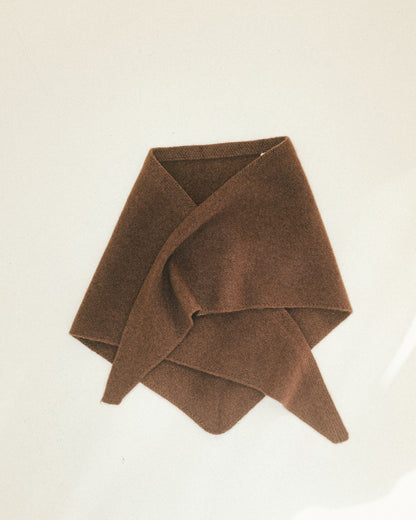 Merino Wool Triangle Scarf: Cocoa