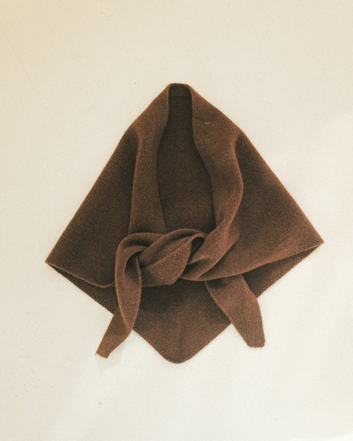 Merino Wool Triangle Scarf: Cocoa