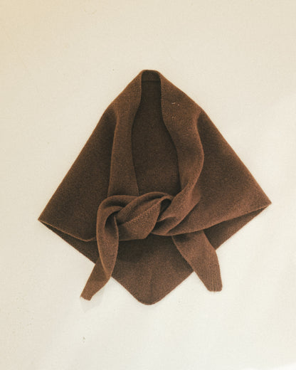 Merino Wool Triangle Scarf: Cocoa