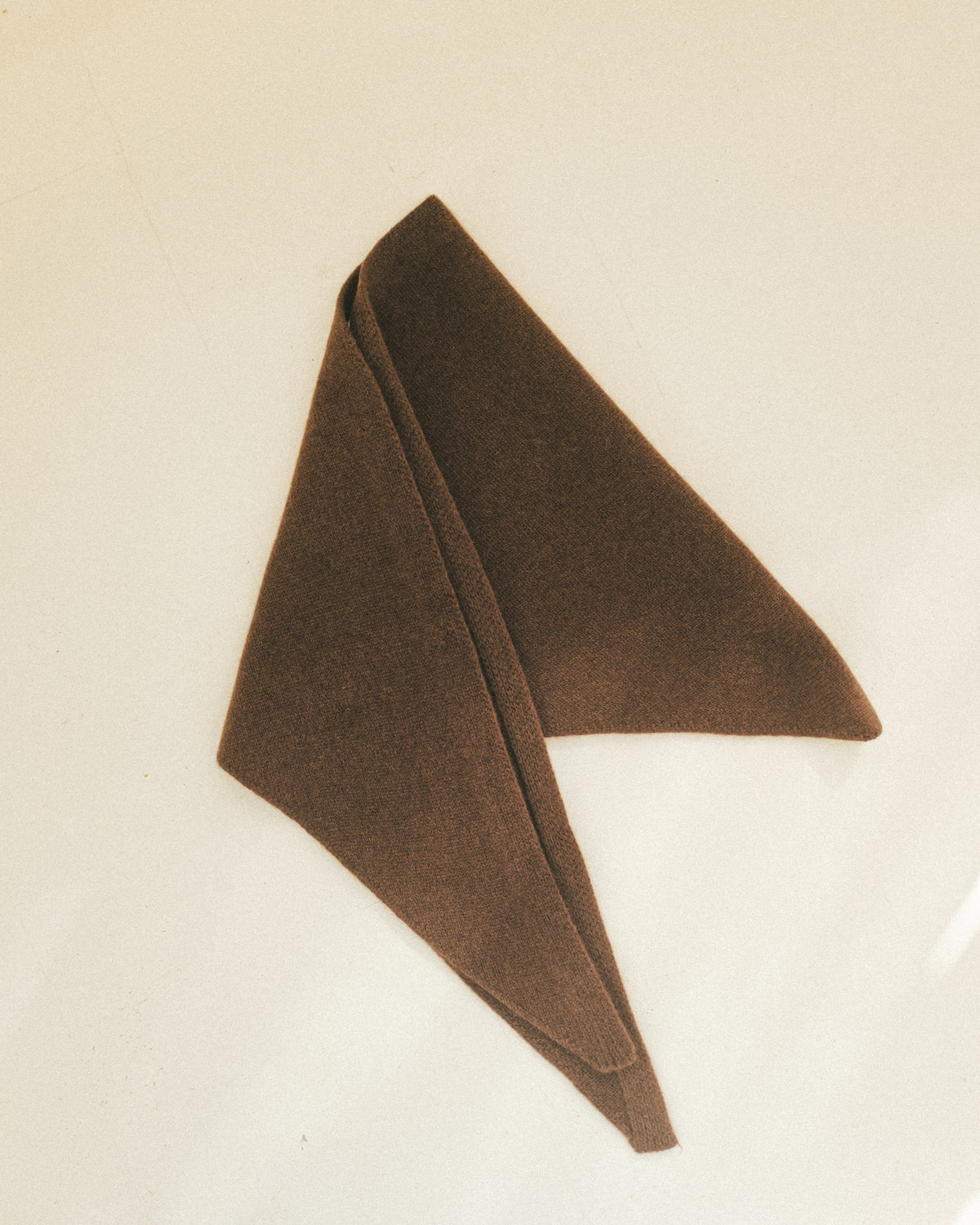 Merino Wool Triangle Scarf: Cocoa